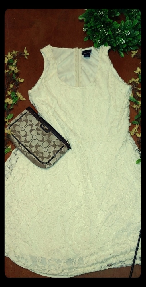 White Lace Dress Size M